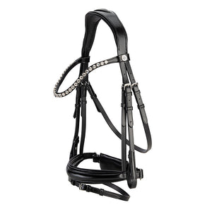 LT Essential Snaffle Bridle - Flash Noseband
