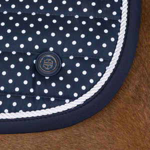 LT Navy Polka Dots Jump Saddle Pad