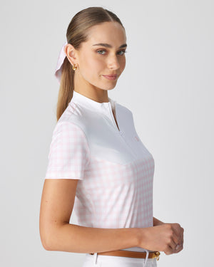 Competition Top - Pink Ollie Plaid S/S