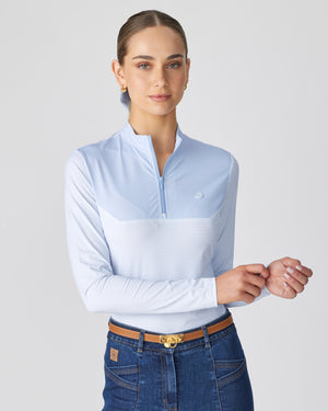 Training Top - Sky Mini Check L/S